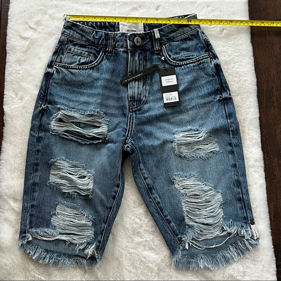 One Teaspoon Delaware Sustainable Truckers Longline Shorts Size 25 - Picture 16 of 16